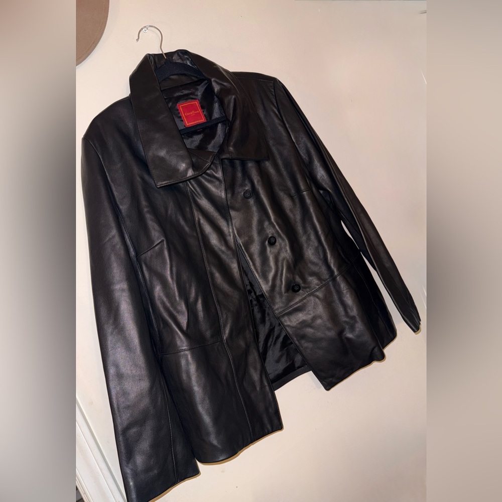 Vintage Cole Haan City Lambskin Leather Jacket
